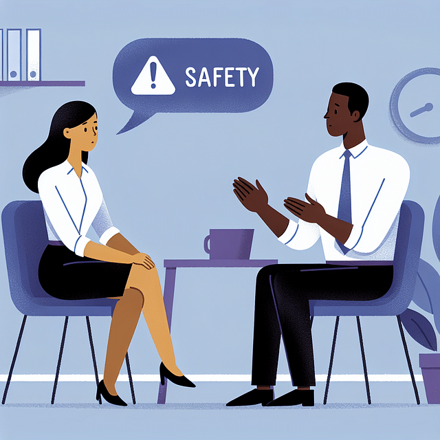 Employee reporting a safety concern without fear of retaliation